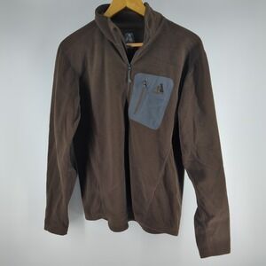 Eddie Bauer First Ascent Fleece Pullover Men Medium Quarter Zip Outerwear Active